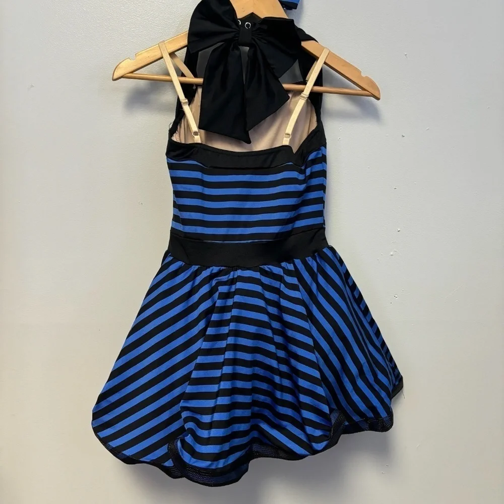 0834-33 Blue and black Dance costume